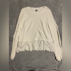 Aerie lace bottom sweater